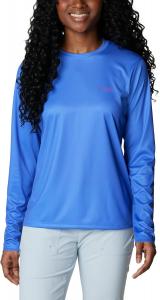 Футболка Columbia Baby-Boys Tidal с длинным рукавом и принтом рыбьего флага PFG, Violet Sea/Fish And Friends Flag Ombre