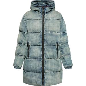 DIESEL Мужская удлиненная утепленная куртка с капюшоном, Blue