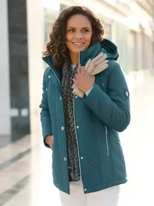 Повседневного образа стеганая куртка с капюшоном Casual Looks, цвет Petrol