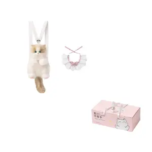 Плюшевая кукла, 33 см, Dolls And Bears Dance, Cute Small Ragdoll Cat Dolls YANGWAWAHEXIAOXIONGTIAOWU, ragdoll cat+розовый pure love scarf