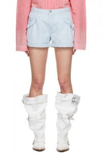 Шорты джинсовые с карманом-мешочком R13, синий