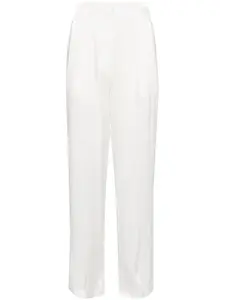 Атласные брюки широкого кроя Genny, белый