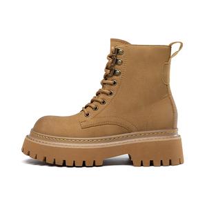 Женские короткие ботинки Мартин осенне-зимние модели ZHR, верблюжья короткая флисовая