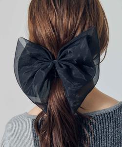 Заколка для волос с объемной лентой Goldy, цвет Black