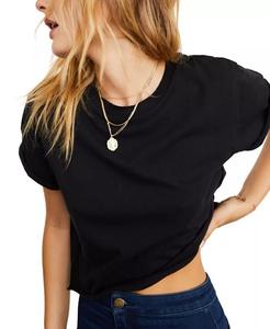 Женская футболка The Perfect из хлопка Free People, черный