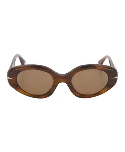Большие овальные солнцезащитные очки номер два Le Specs, коричневый