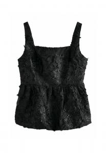 Топ Next TUFTY JACQUARD PEPLUM, Black
