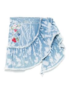 Monnalisa юбка мини с оборками, синий