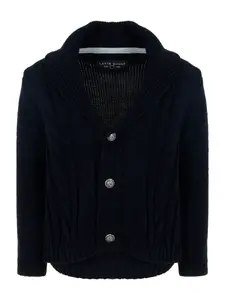 Кардиган с лацканами-шалькой Lapin House, синий