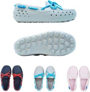 Детская обувь People Footwear Senna - водонепроницаемые мокасины на резиновой подошве, легкие и прочные лодочные туфли для мальчиков и девочек, нескользящие водные туфли для активного отдыха на улице, серый