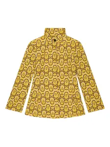 Рубашка с геометричным принтом MALIPARMI, желтый