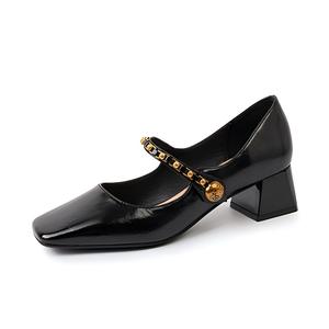 TATAYA Туфли Мэри Джейн на массивном каблуке 4,5 см женские — черные, цвет Black