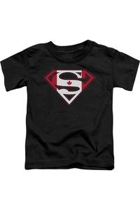 Футболка с коротким рукавом Superman Canadian Shield для малышей Gildan, черный