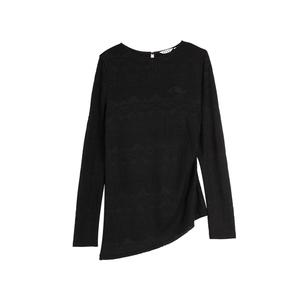 Трикотажный джемпер с круглым вырезом, умеренно прямой крой ELLE, черный