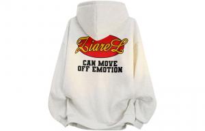 Толстовка Unisex Hooded Moderate Heavyweight ZIAREL, белый heather серый