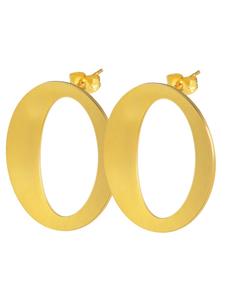 Adeliás Женские серьги - серьги-гвоздики из нержавеющей стали в золотом исполнении