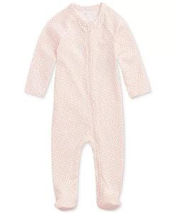 Детский хлопковый комбинезон с цветочным принтом Polo Ralph Lauren, белый