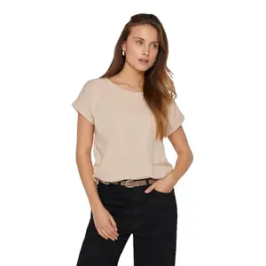 Футболка с коротким рукавом Vila Dreamers New Pure, бежевый