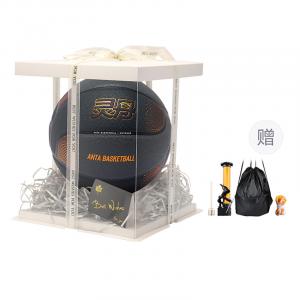 ANTA Баскетбольный мяч PU Black Orange размер 7 тренировочный соревновательный China