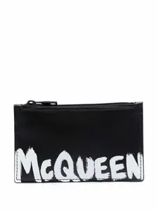 Кошелек с логотипом Alexander McQueen, черный