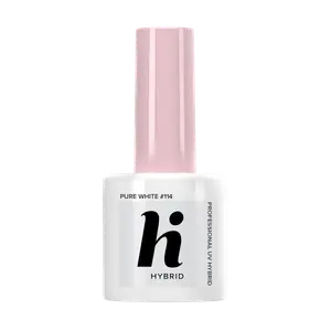 Гибридный лак для ногтей 114 чистый белый Hi Hybrid, 5 мл