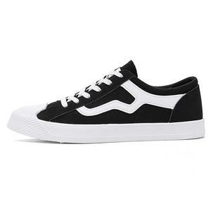 RENBEN Скользоустойчивые дышащие легкие мужские низкие кеды из холста черные, цвет Black