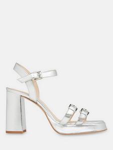 Платформенные сандалии Addie из металлизированной кожи Whistles, Silver