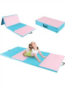 COSTWAY Мягкий напольный коврик 240 x 120 x 5 см, синий