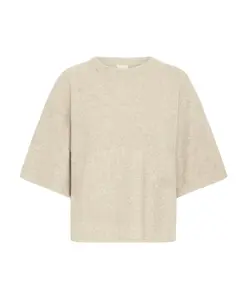 Мягкий вязаный свитер, овсяная нить Ichi, бежевый