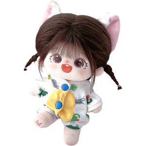 Хлопковая кукла каштанового цвета плюшевая кукла высотой 20 см MENGWAGONGDIAN