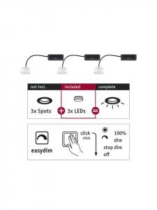 Встраиваемый светодиодный модульный светильник  Выберите комплект из 3 предметов  Paulmann