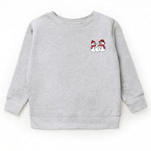 Свитшот с принтом Snowman family The Juniper Shop, Heather Grey