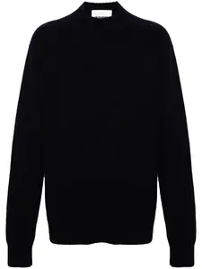 Шерстяной джемпер с круглым вырезом JIL SANDER, синий