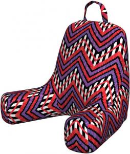 Чехол для подушки для чтения Lunarable с геометрическим узором, черно-белые полосы с зигзагообразными линиями и яркими мазками кисти, мягкий чехол без наполнителя, маленький размер, многоцветный., Multicolor