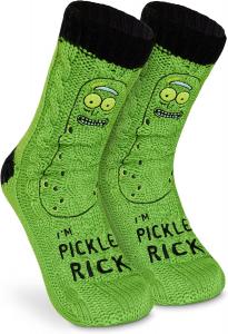 Носки RICK AND MORTY для мужчин и подростков, размер США 7,5-10, мягкие и теплые пушистые тапочки-носки, подарок для него, черный/зеленый