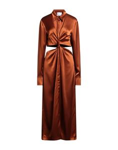 Макси платье Galvan  London, оранжево-коричневый