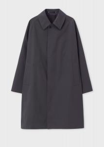 Легкое пальто из полиэстера с широким поясом Paul Smith, цвет Charcoal Gray