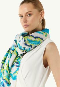 Шарф MIT ABSTRAKTEM MUSTER comma, бирюзовый