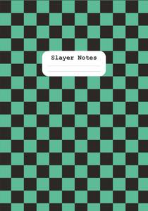 Slayer Notes: Checkered notebook for note-taking breathing technique, 103 lined numbered pages, includes a word search (Independently published)