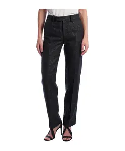 Блестящие прямые брюки Zadig & Voltaire, черный