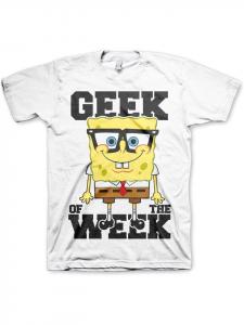 Футболка Geek Of The Week Big Tall T-Shirt белого цвета SpongeBob