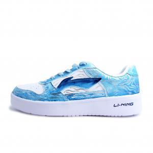 Легкие и дышащие низкие скейтбордные кроссовки Li Ning Floating Boat, унисекс., sea синий