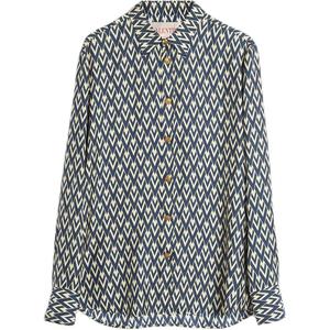 Шелковая рубашка Valentino, синий