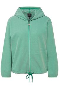 Толстовка с капюшоном на молнии Ulla Popken, зеленый