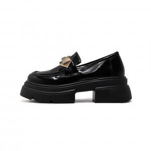 Be good Лоферы женские 5 см, глянцевые, черные