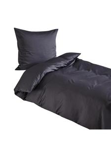 Чистое постельное белье черного цвета Traumschlaf, 200x200 (2x 80x80 см)