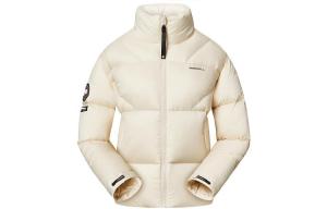 Пуховик женский с воротником стойкой, умеренно объемный MERRELL, экрю