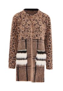 Толстовка faina Strickjacke, темно-розовый черный