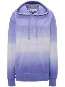 JW Anderson толстовка с капюшоном и вышитым логотипом, фиолетовый