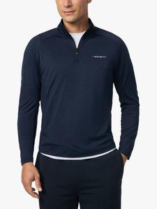 Спортивная облегающая поло с молнией на четверть Hackett London, Navy